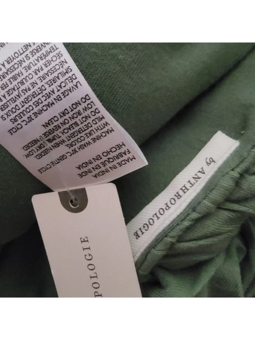 Anthropologie Dahlia Cotton Jersey Floral Quilt King Sage Boho Chic Cottagecore